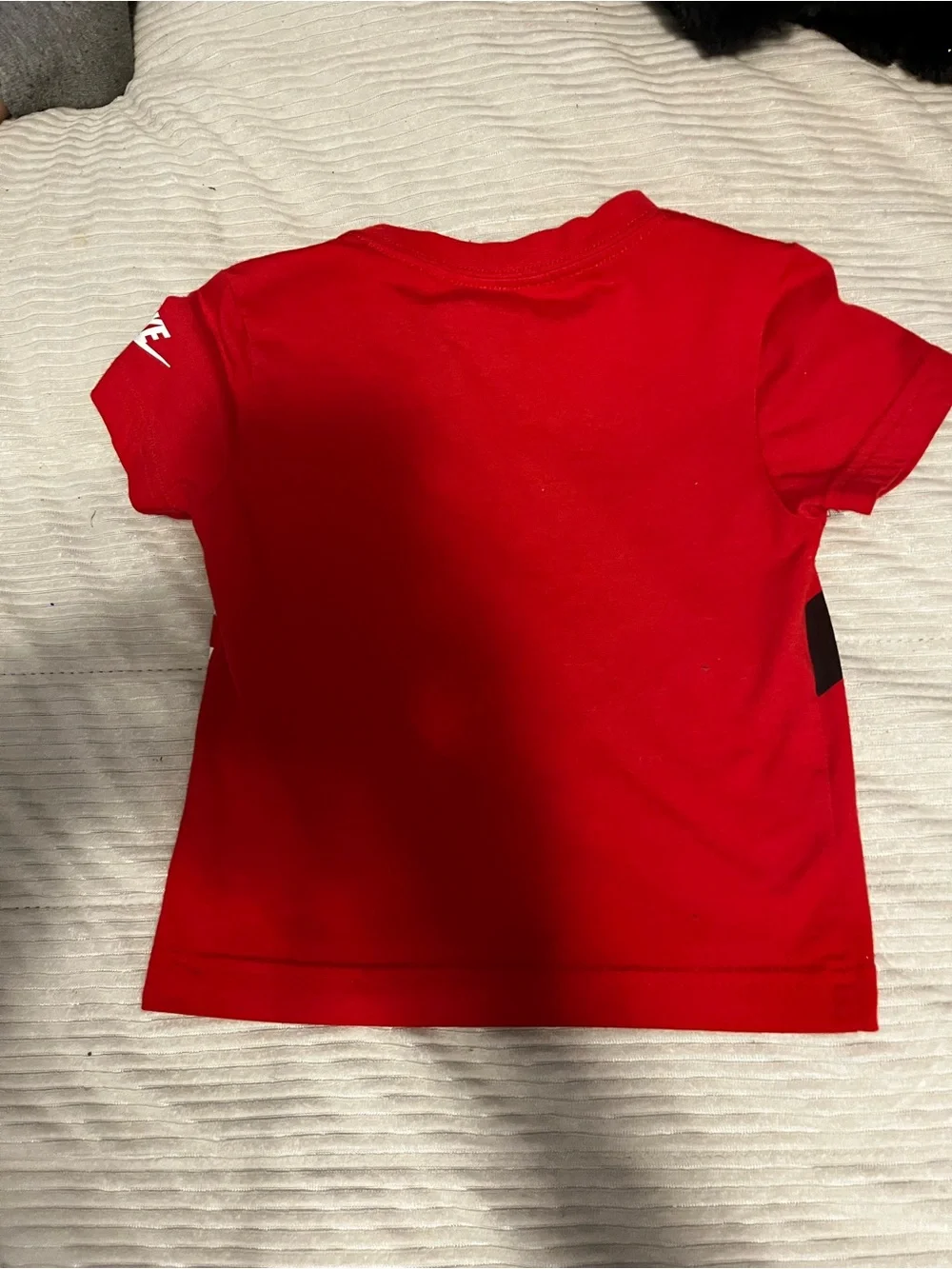 Nike Red Short Sleeve Tee with White & Black Logo